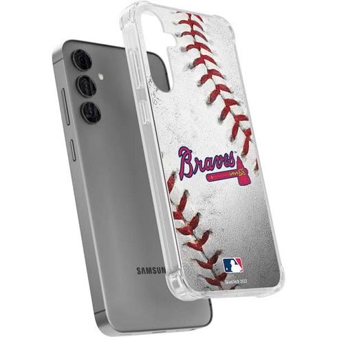 MLB Atlanta Braves Game Ball Galaxy S24 Plus Clear Case